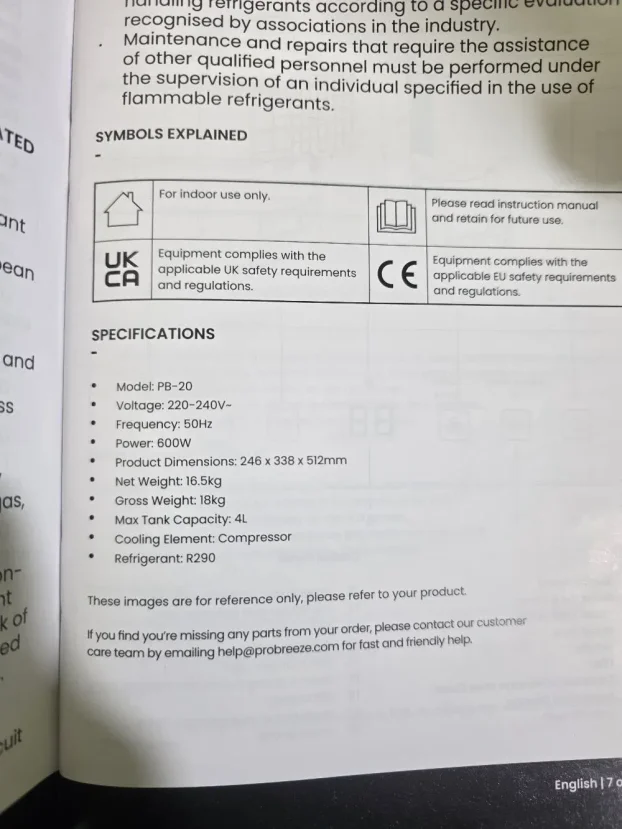 ProBreeze Odvlaživač vazduha, Dehumidifier 30L