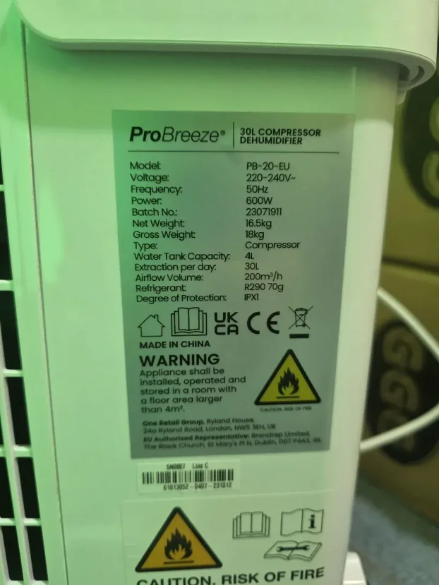 ProBreeze Odvlaživač vazduha, Dehumidifier 30L