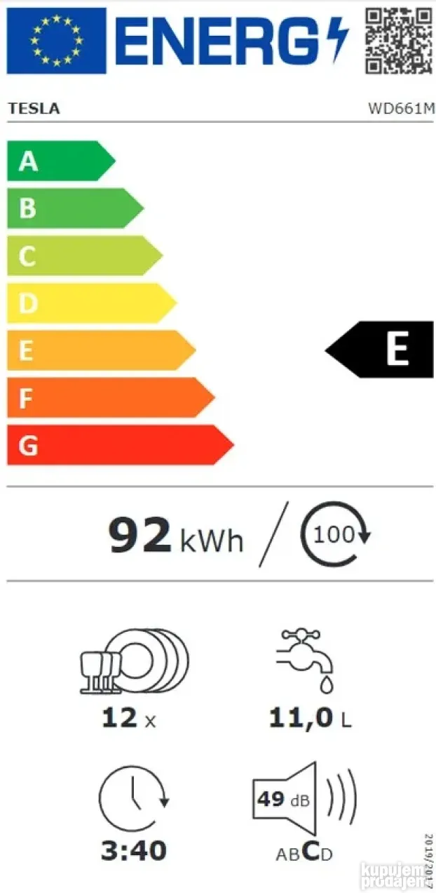 TESLA WD661M Sudomašina