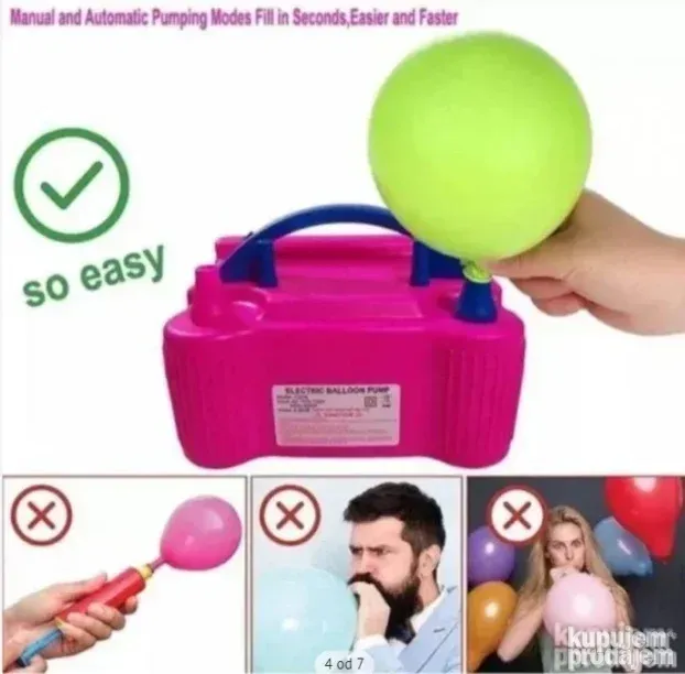 Pumpa kompresor za balone sa dve mlaznice