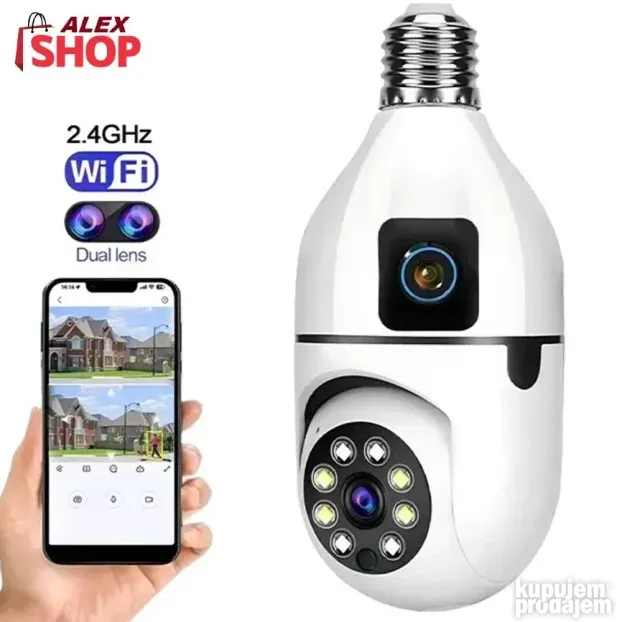 WIFI bežična smart sijalica sigurnosna kamera full HD