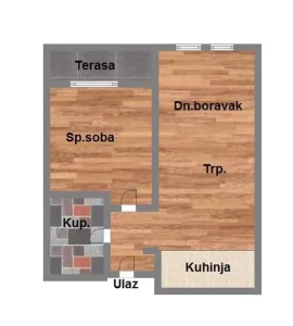 Dvosoban,44m2, Petrovaradin (Trandžament), PDV!