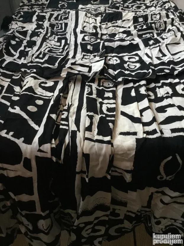 KOMPLET ženski letnji crno beli, br. 48/XL, UK
