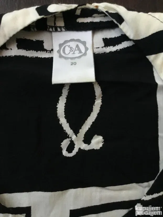 KOMPLET ženski letnji crno beli, br. 48/XL, UK