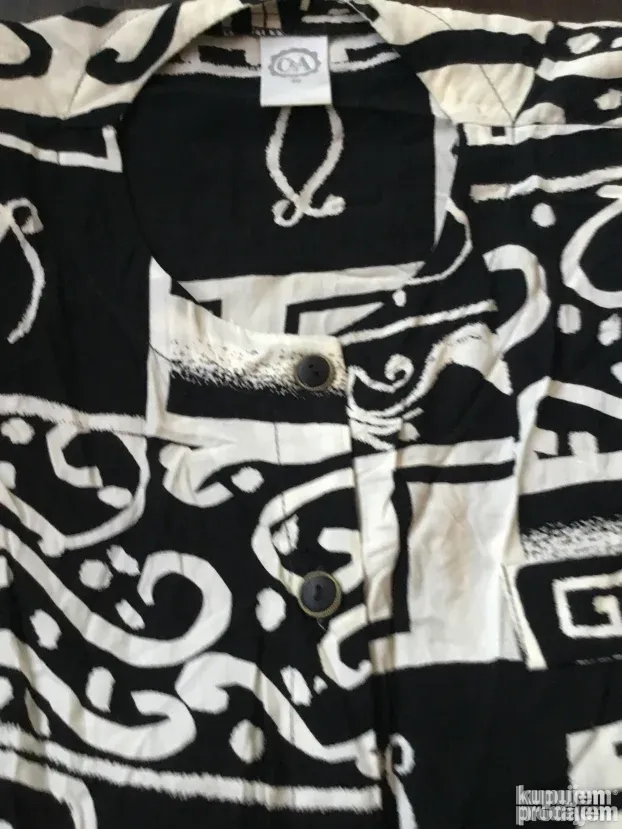 KOMPLET ženski letnji crno beli, br. 48/XL, UK