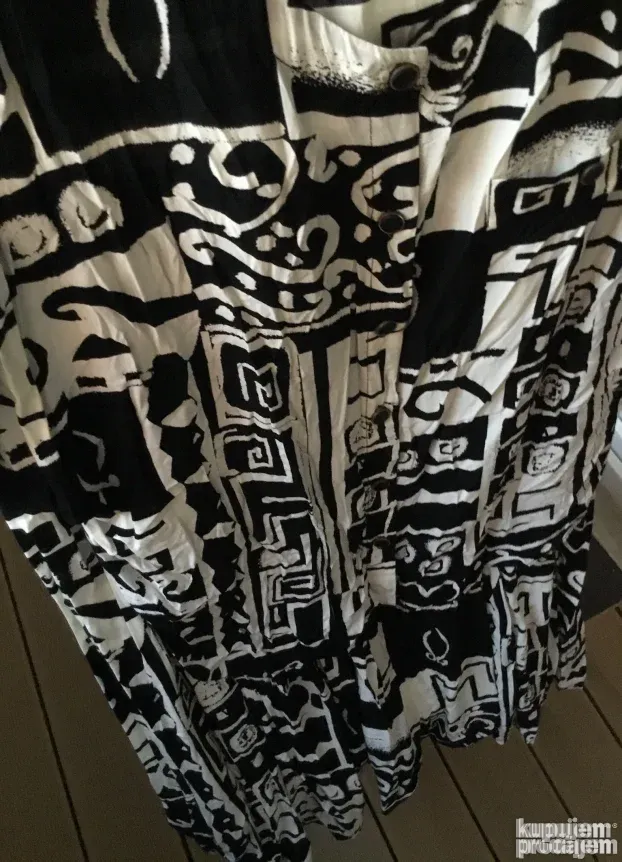 KOMPLET ženski letnji crno beli, br. 48/XL, UK