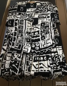 KOMPLET ženski letnji crno beli, br. 48/XL, UK