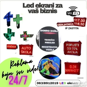 Led ekrani,svetlece led reklame WIFI kontrola