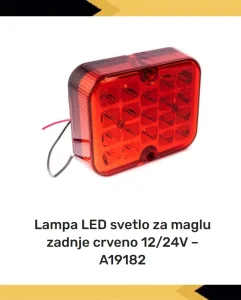 Lampa LED svetlo za maglu zadnje crveno 12/24V - A19182