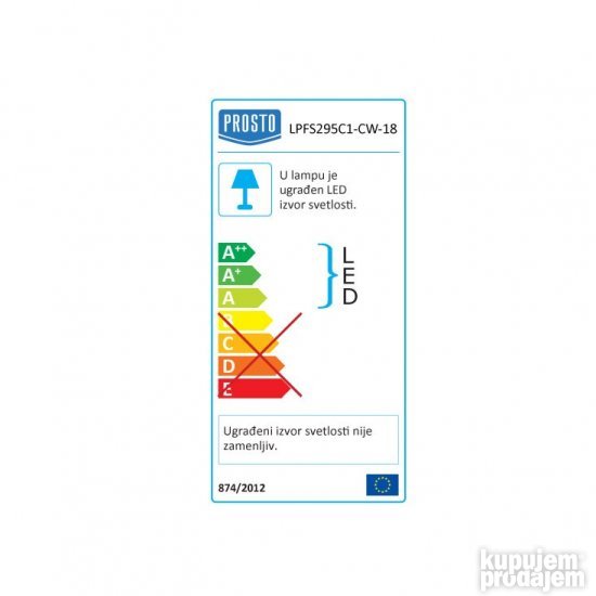 LED plafonjera sa senzorom pokreta 18W hladno bela