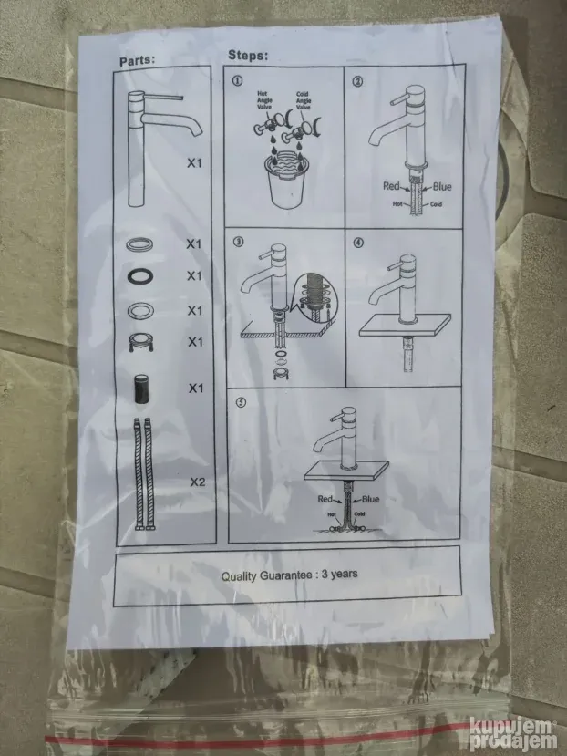 visoka luksuzna slavina za umivaonik  Mat Crna