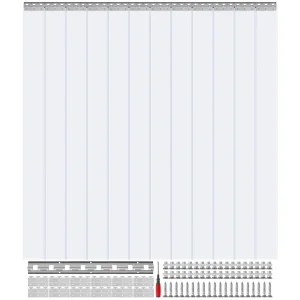 VEVOR providna trakasta PVC zavesa za vrata 183x244cm