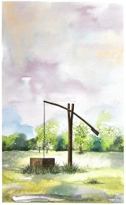 Đeram - akvarel 42x26cm