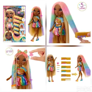 Rainbow High Hair Chalk and Style Meline Luxe set, novo