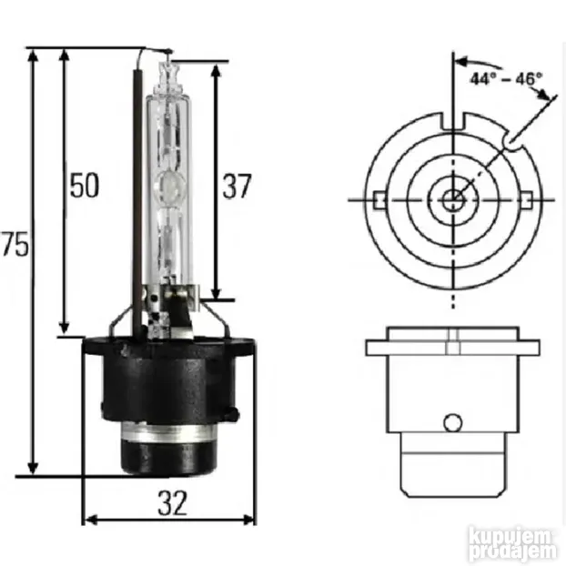 Sijalica 12V D2S 35W Xenon Hella 4300K