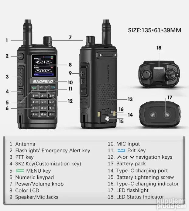 MOTOROLA UV 17 Pro GPS toki voki radio stanica