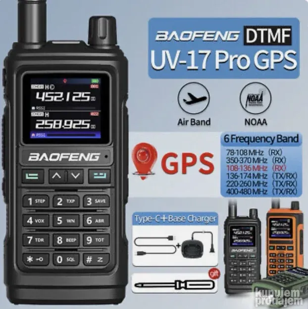 MOTOROLA UV 17 Pro GPS toki voki radio stanica