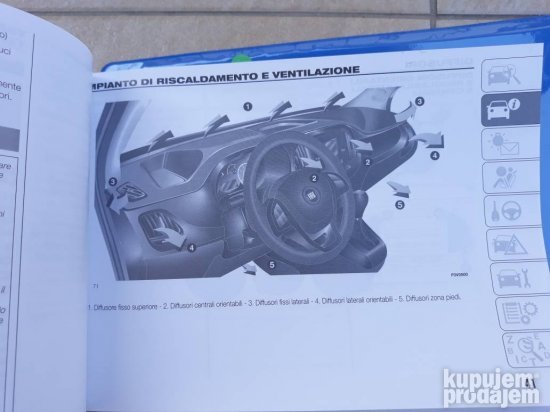 Uputsvo za upotrebu Fiat Doblo novi