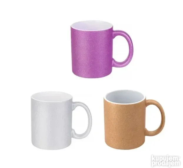 Gliter šolje za sublimaciju - 330 ml