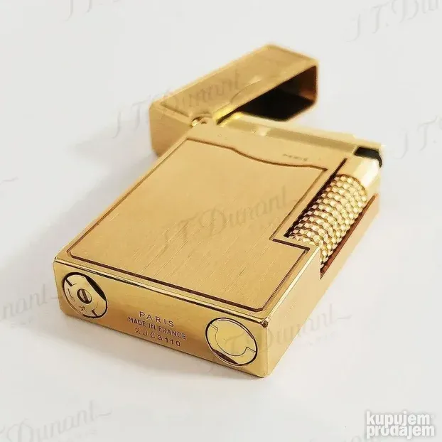 S.T. Dupont Dual Flame upaljač 2 plamena zlatni brušeni