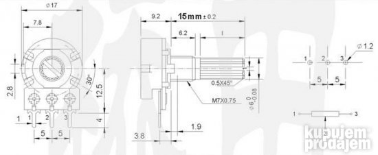 Linearni Potenciometar-B 20K