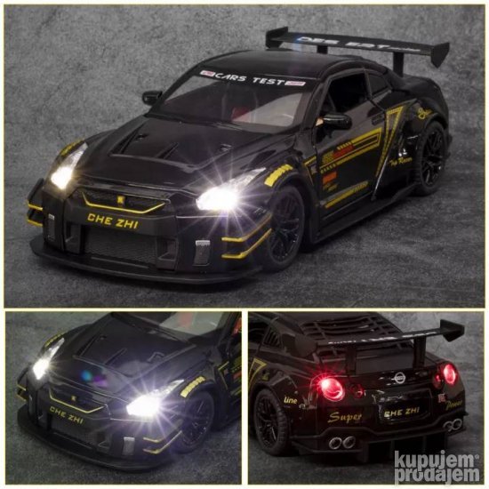 Nissan GTR metalni crni autić