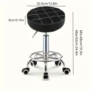 pomocna stolica kozmeticka frizerska tatoo model 6 crna