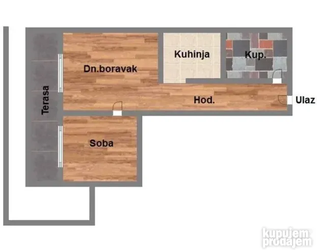 Dvosoban - Somborski Bulevar 52m2 544193