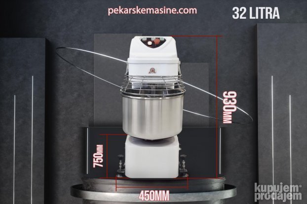 Mikser za testo - 20kg testa Italy Line PIN.32