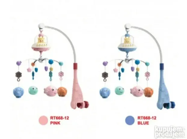 Muzička vrteška za krevetac Meda + svetiljka +daljinski