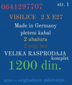 Visilica 2 x e27 Novo