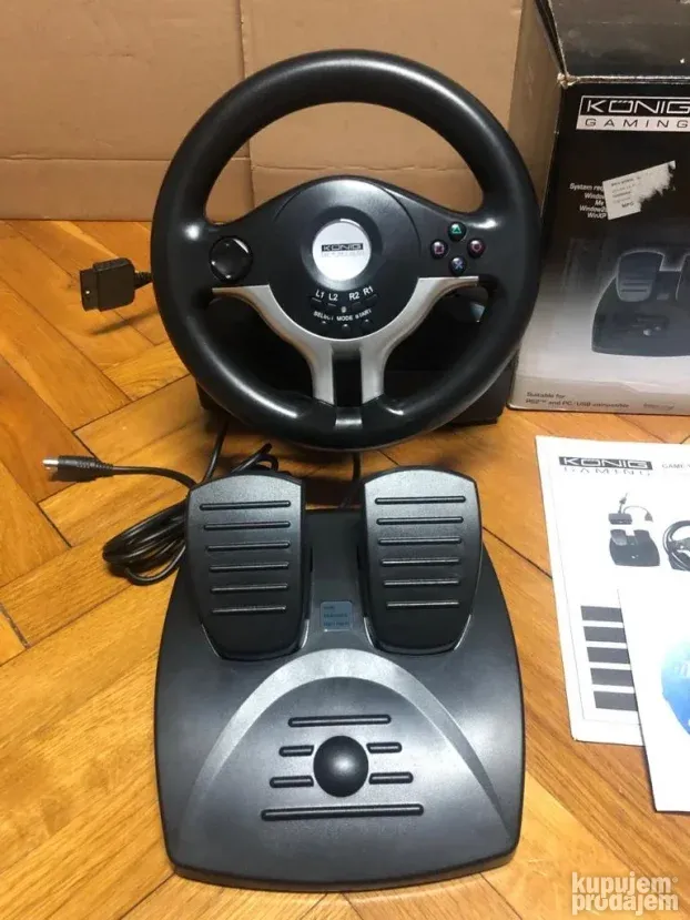 Wheel & Pedal Volan sa pedalama KONIG GAMING KupujemProdajem