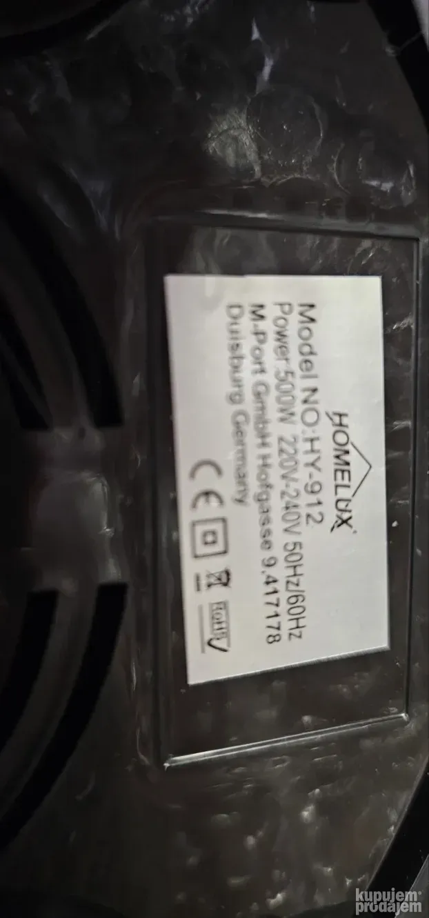 Homelux blender, 1.5L, 500W, 5 brzina+puls, drobljenje leda