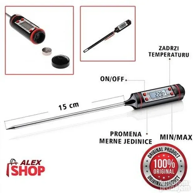 Profi Digitalni termometar za meso i tečnosti
