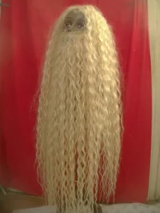 Perika, brada, naočari i rukavice za kostim Deda mraza