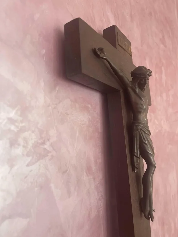 Krst Hrist raspeće u livenoj bronzi iz 1900.