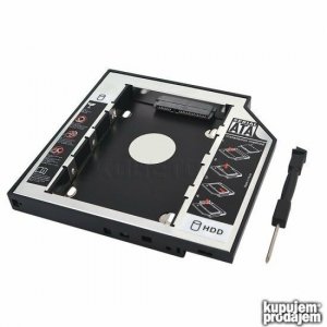 Fioka za laptop za SATA HDD/SSD 2.5" na mestu 12.7mm caddy