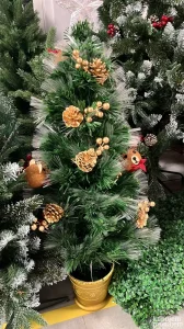 NOVO! NOVOGODISNJA JELKA ŠIšarka sa ukrasima i sijalic od 60