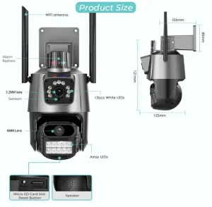 KAMERA DVE GLAVE ip smart ICSEE aplikacija za zid i plafon