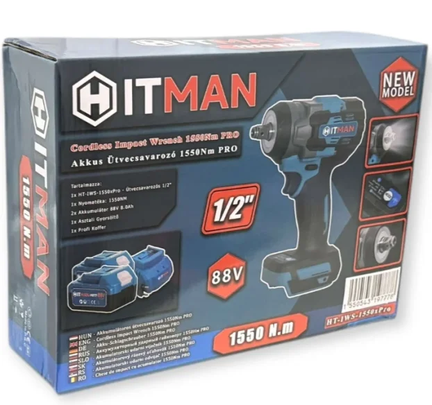 HT-IWS-1550X.Pro Aku Udarni Odvrtač HITMAN 1550Nm na lageru!