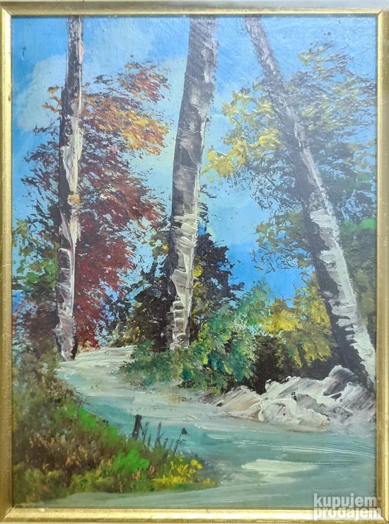 Stara mala Italijanska slika origina ulje - 7