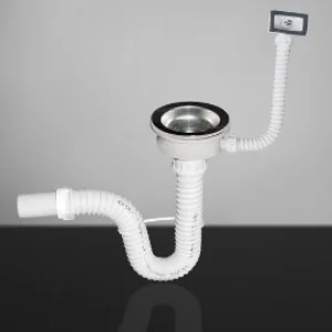 Sifon jednodelni sa prelivom fi90 za sudopere