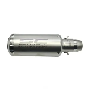 Auspuh za motor SC PROJECT silver mat 24cm ZASEČEN - replika