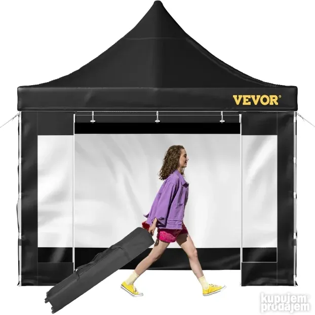 VEVOR 3 x 3 m Pop Up Šator crni