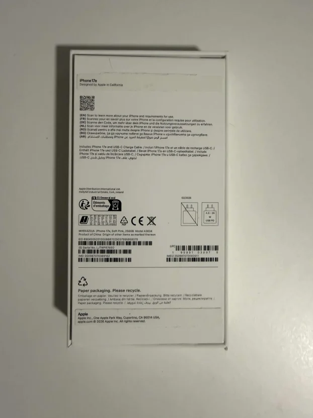 iPhone 17e 256GB Soft PINK