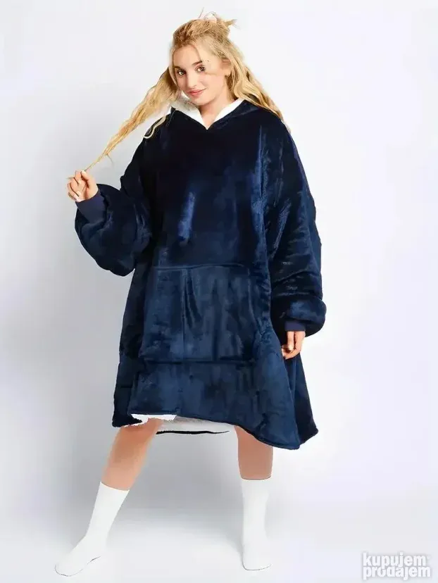 AKCIJA PLIŠASTI OGRTAČ SA Kapuljačom-Huggle Hoodie-DUKSERICA