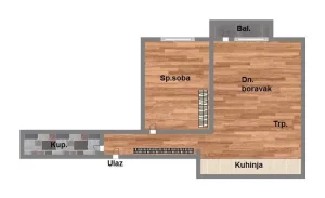 Odličan dvosoban stan Petrovaradin! 49m2