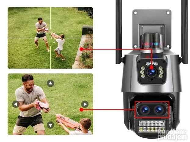 WiFi kamera DUPLA Kamera 3 SOCIVA Video nadzor NOVO