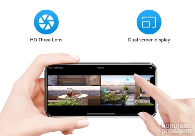 WiFi kamera DUPLA Kamera 3 SOCIVA Video nadzor NOVO