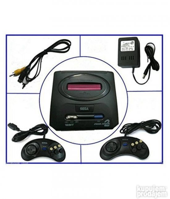 SEGA MEGA Drive II Konzola Sa DVA Džojstika 16bit 368 IGRICA